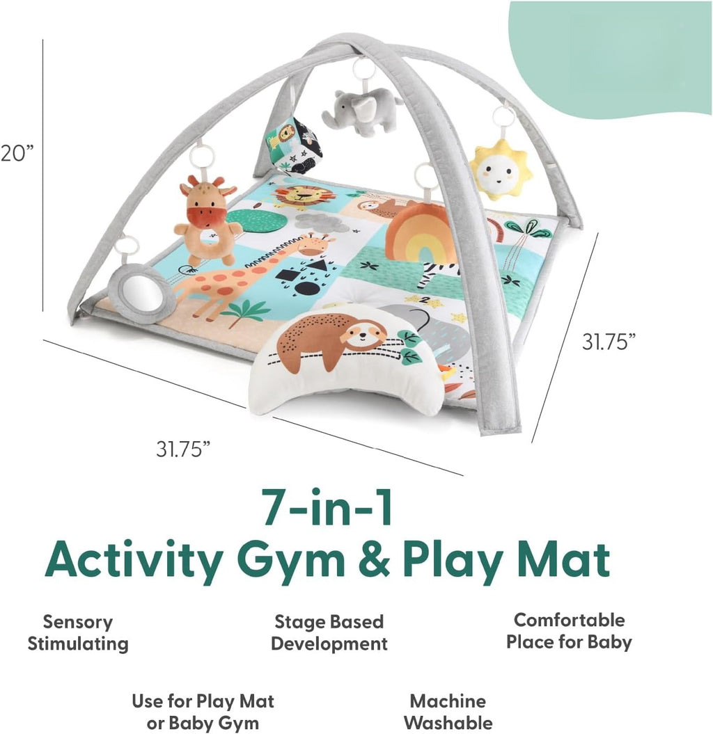 Safari‑Themed Baby Gym Activity Play Mat