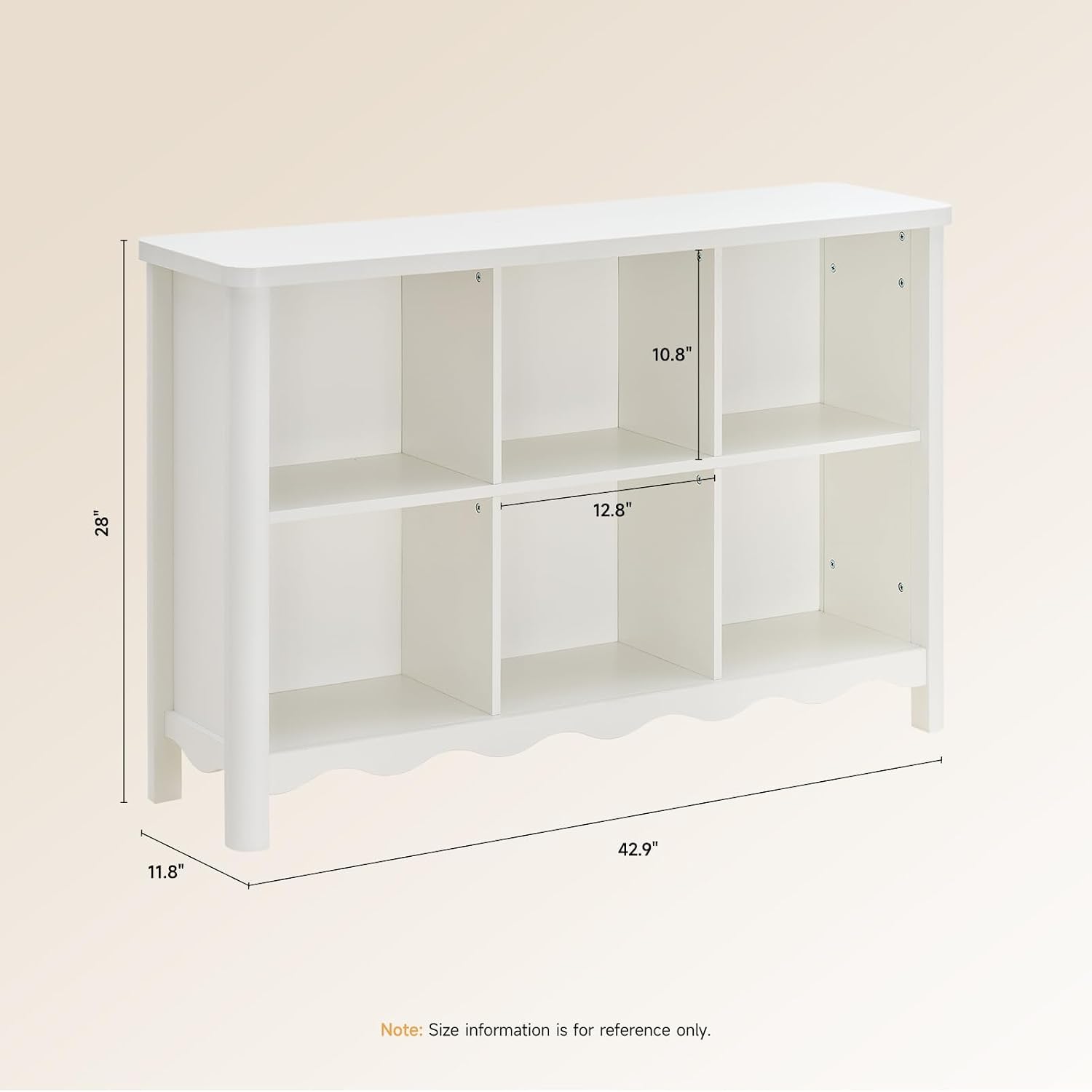 6‑Cube Kids Bookshelf Toy Storage Organizer Shelf