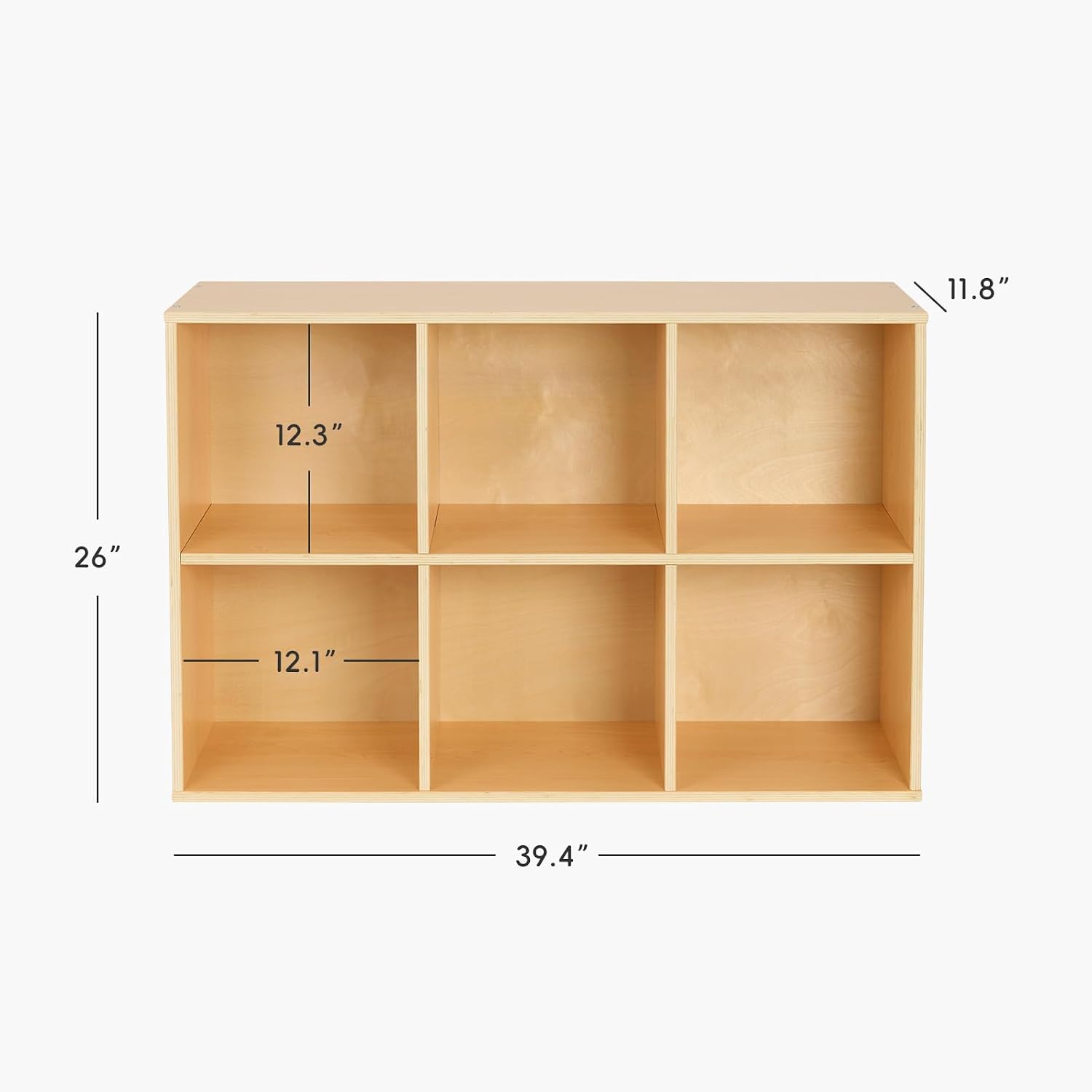 Montessori 6‑Cube Bookshelf Toy Storage Organizer