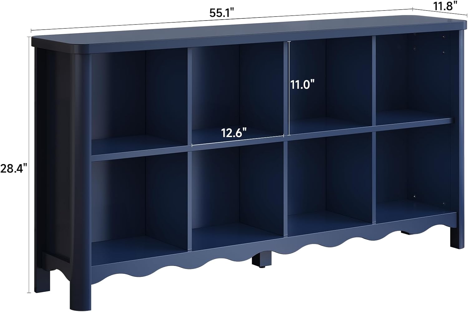 8‑Cube Kids Bookshelf Toy Storage Organizer Shelf