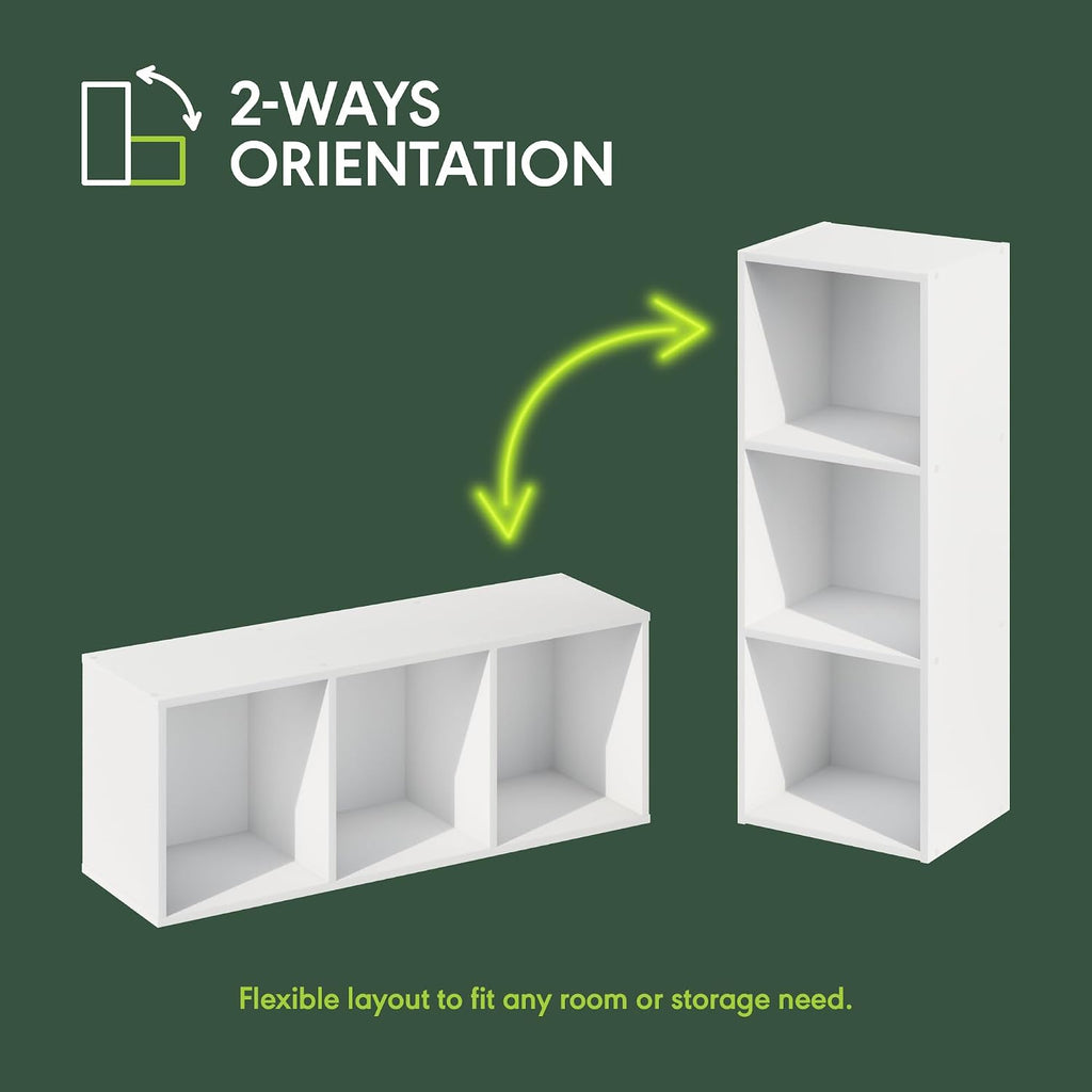 3‑Cube Kids Bookshelf Toy Storage Organizer Shelf