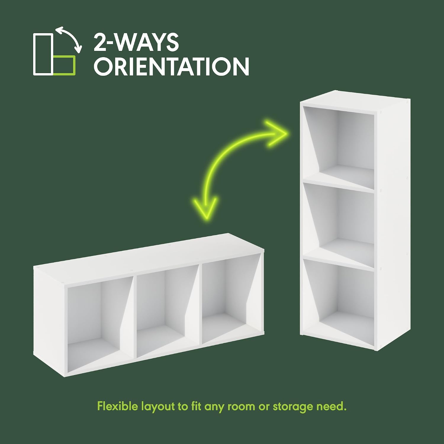 3‑Cube Kids Bookshelf Toy Storage Organizer Shelf