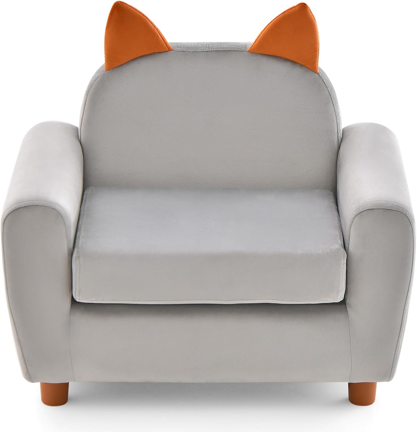 Dutch Velvet Wooden Upholstered Toddler Arm Chair