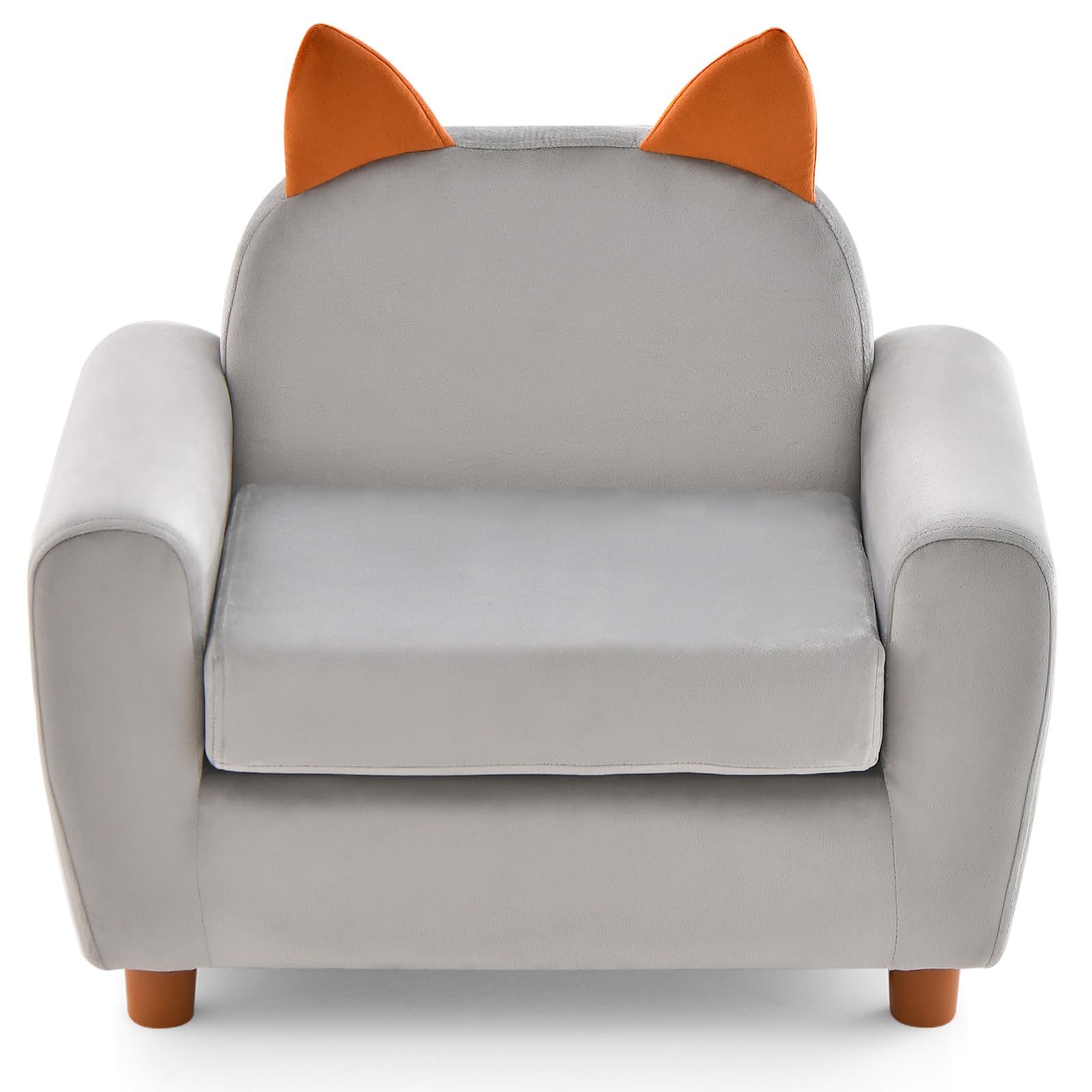 Dutch Velvet Wooden Upholstered Toddler Arm Chair