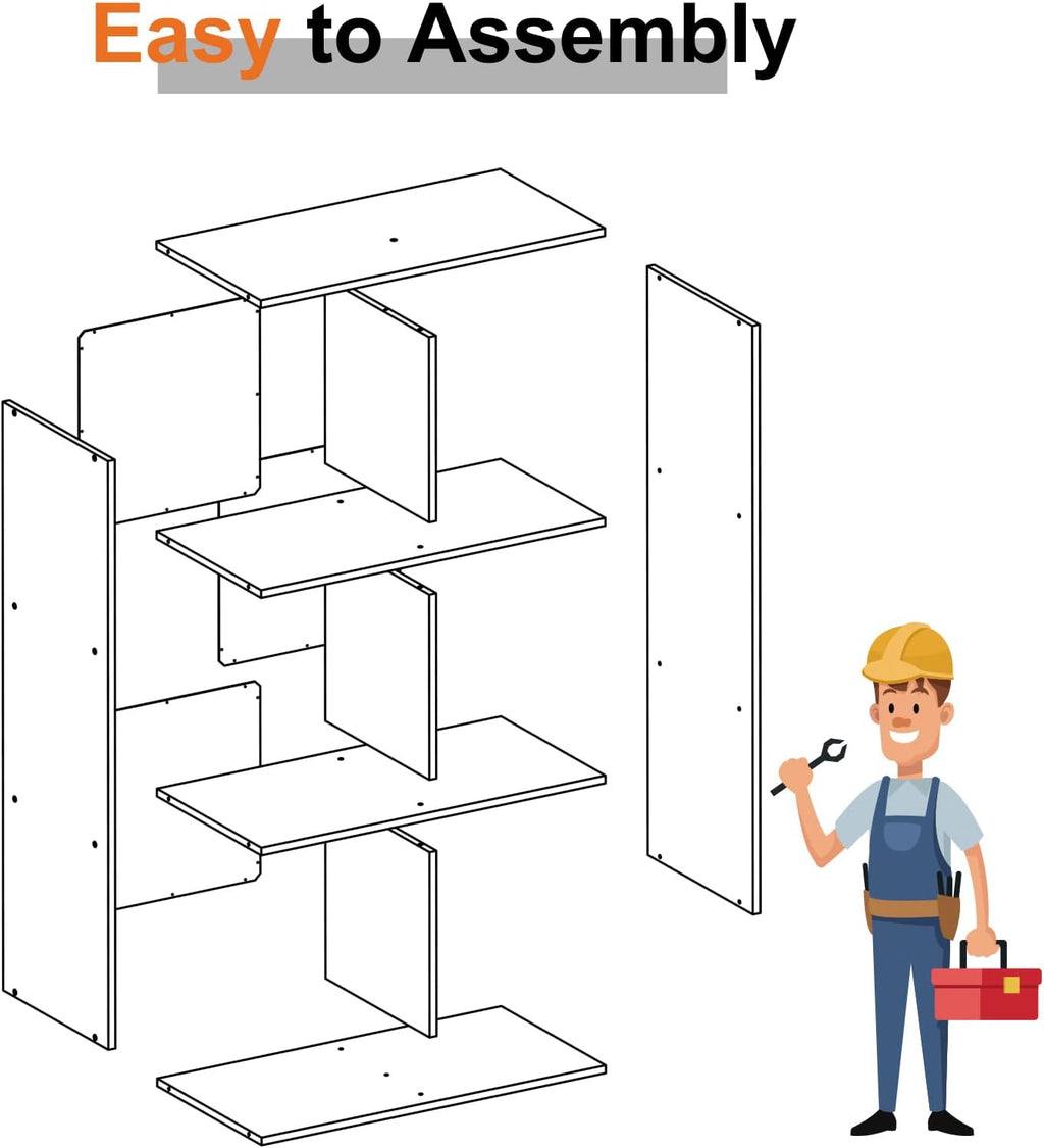 Stackable Modular 6‑Cube Storage Organizer Shelf