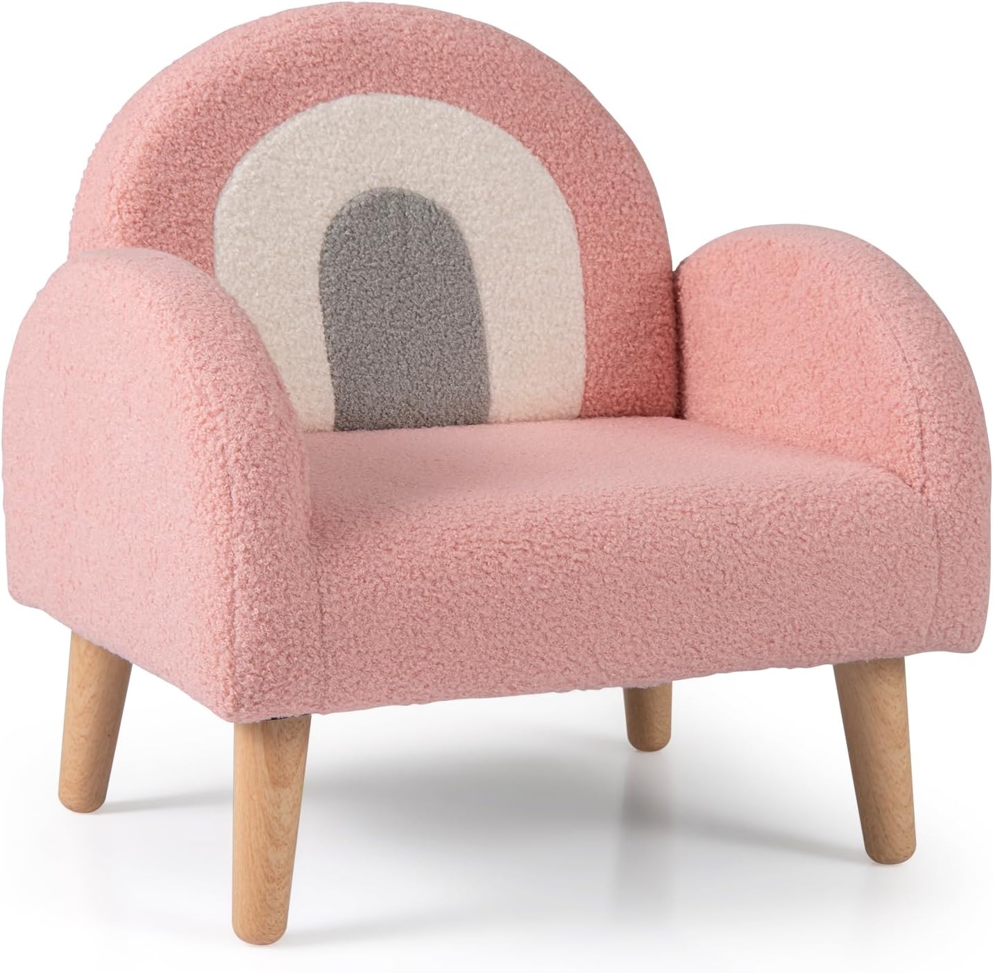 Ergonomic Upholstered Kids Reading Armchair