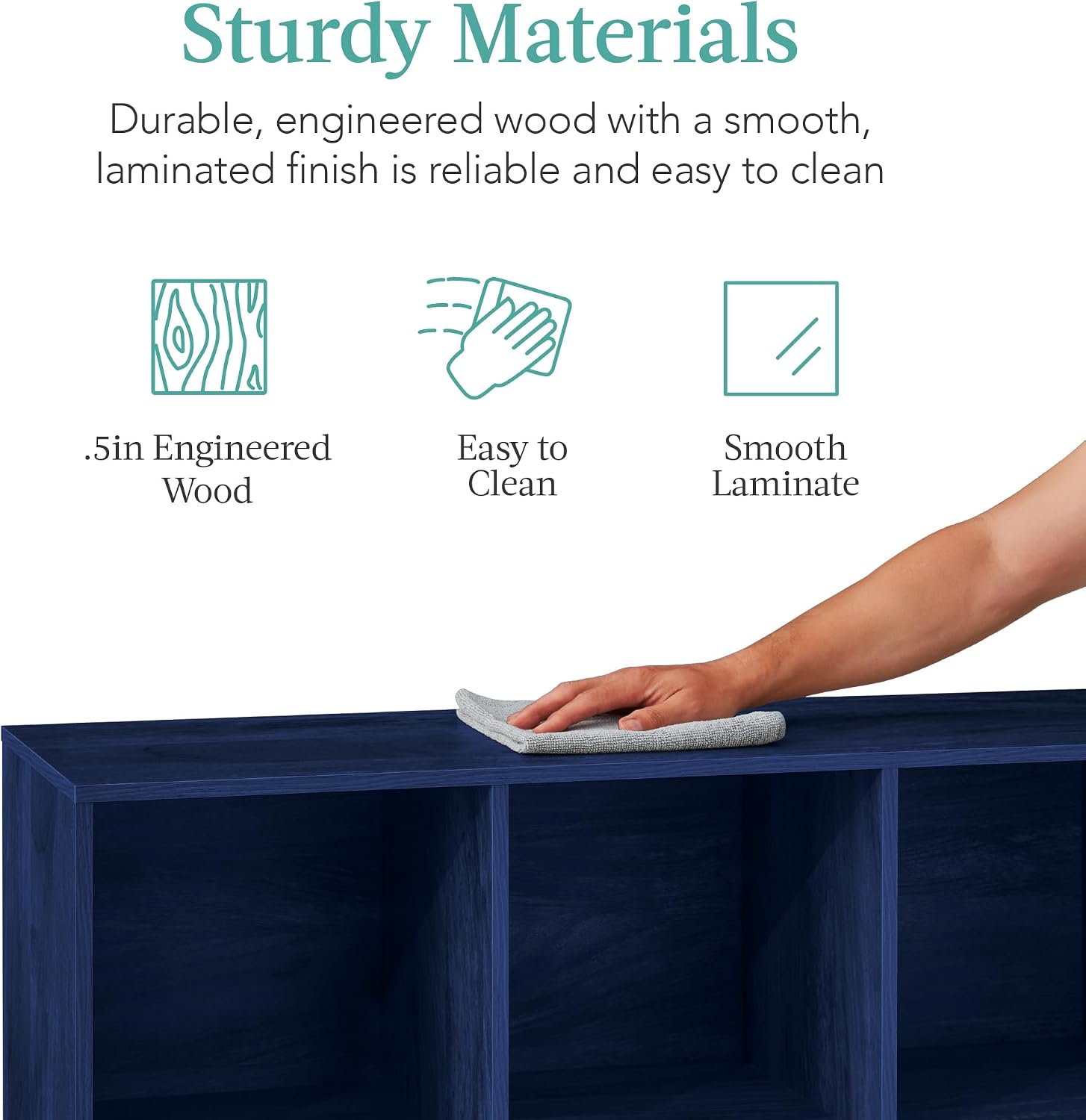 6‑Cube Customizable Kids Toy Storage Bookcase