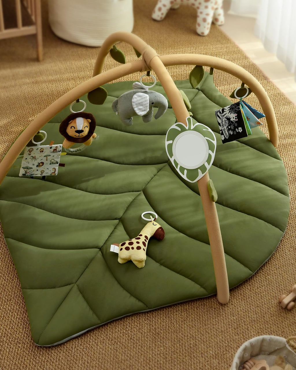 Leaf‑Shaped Baby Activity Gym Play Mat