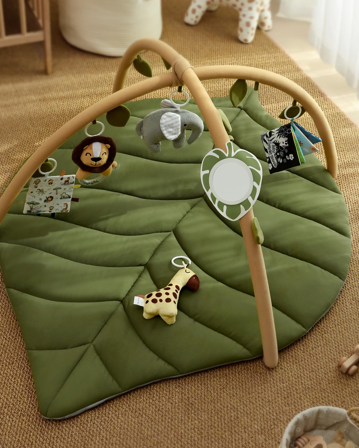 Leaf‑Shaped Baby Activity Gym Play Mat