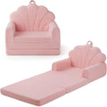 Foldable 2‑in‑1 Shell Shaped Kids Couch Sofa