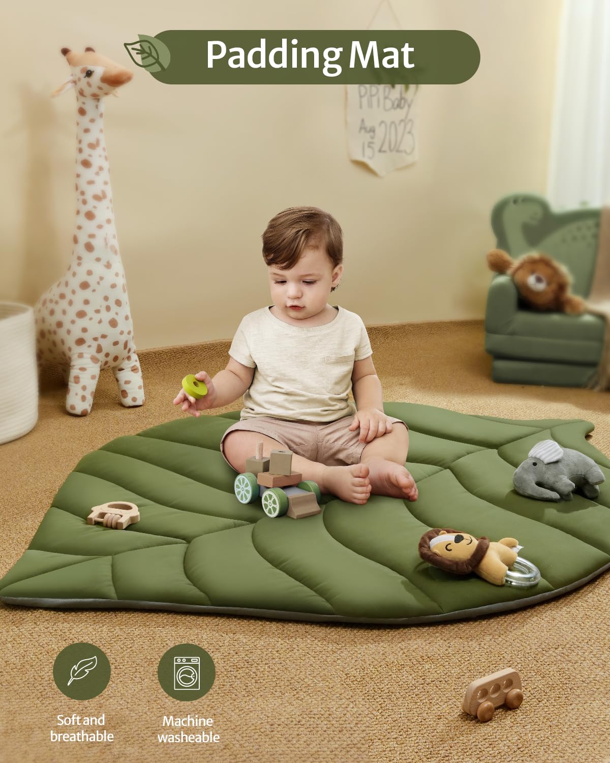 Leaf‑Shaped Baby Activity Gym Play Mat