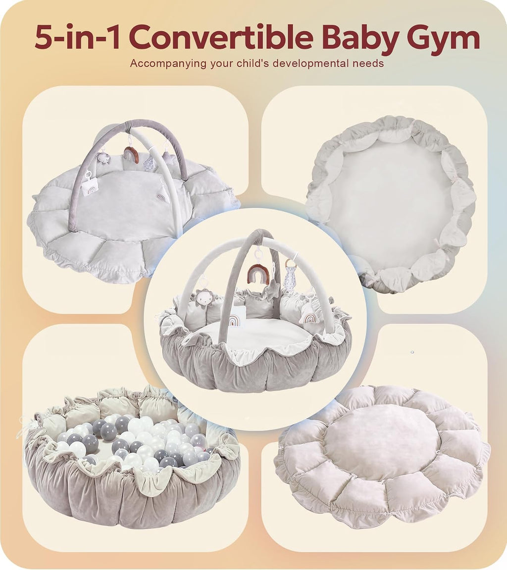 Plush Developmental Baby Gym Play Mat