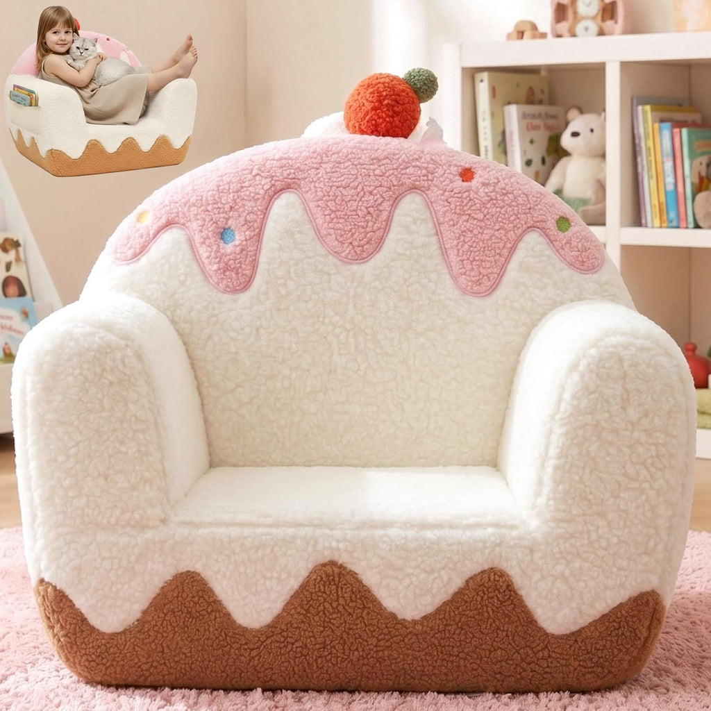 Soft Sherpa Comfy Toddler Kids Sofa Chair