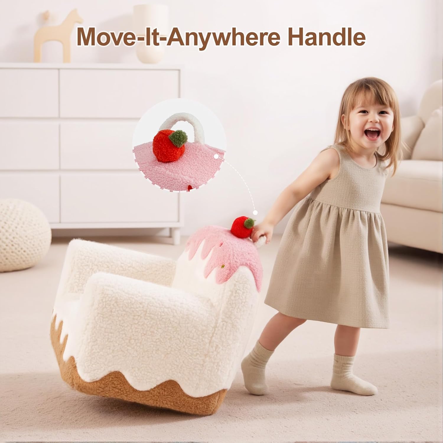 Soft Sherpa Comfy Toddler Kids Sofa Chair
