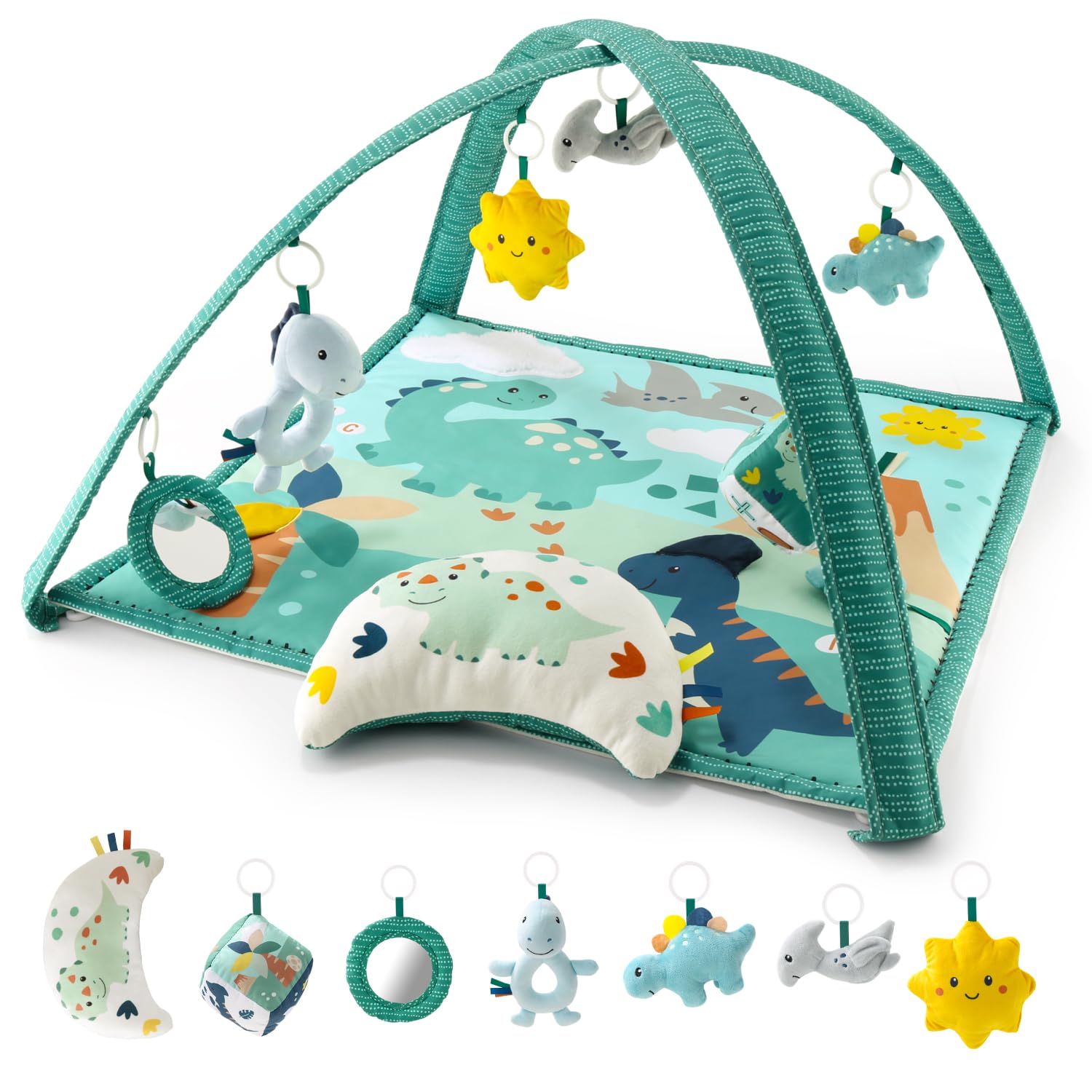 Dino‑Themed Baby Gym Activity Play Mat