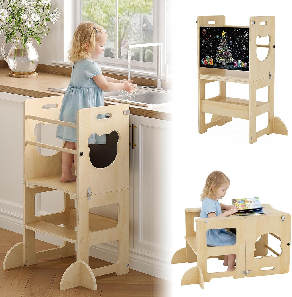 Foldable Wooden Toddler Kitchen Helper Tower