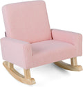 Linen Fabric Wooden Toddler Rocking Armchair
