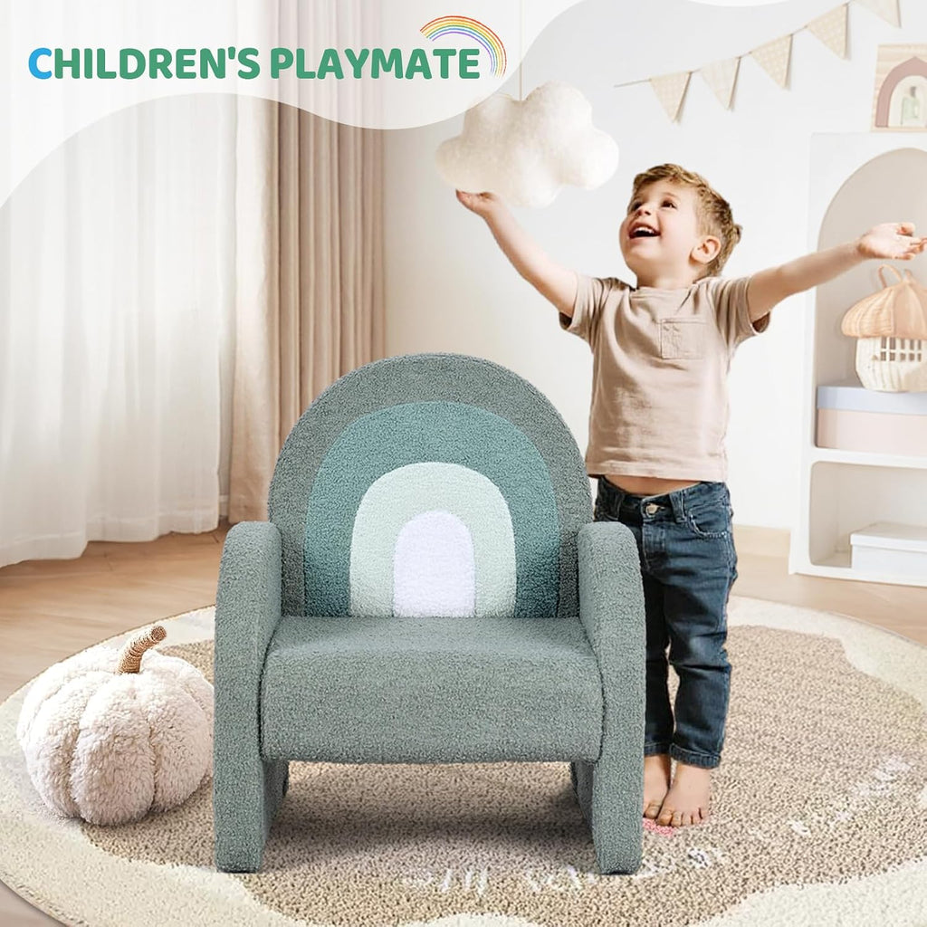 Ultra‑Soft Teddy Fleece Toddler Kids Armchair