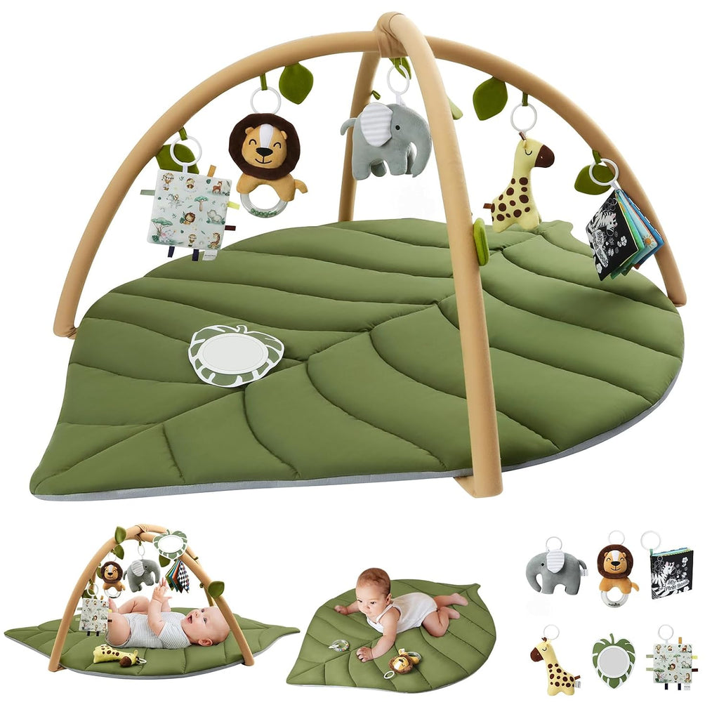 Leaf‑Shaped Baby Activity Gym Play Mat