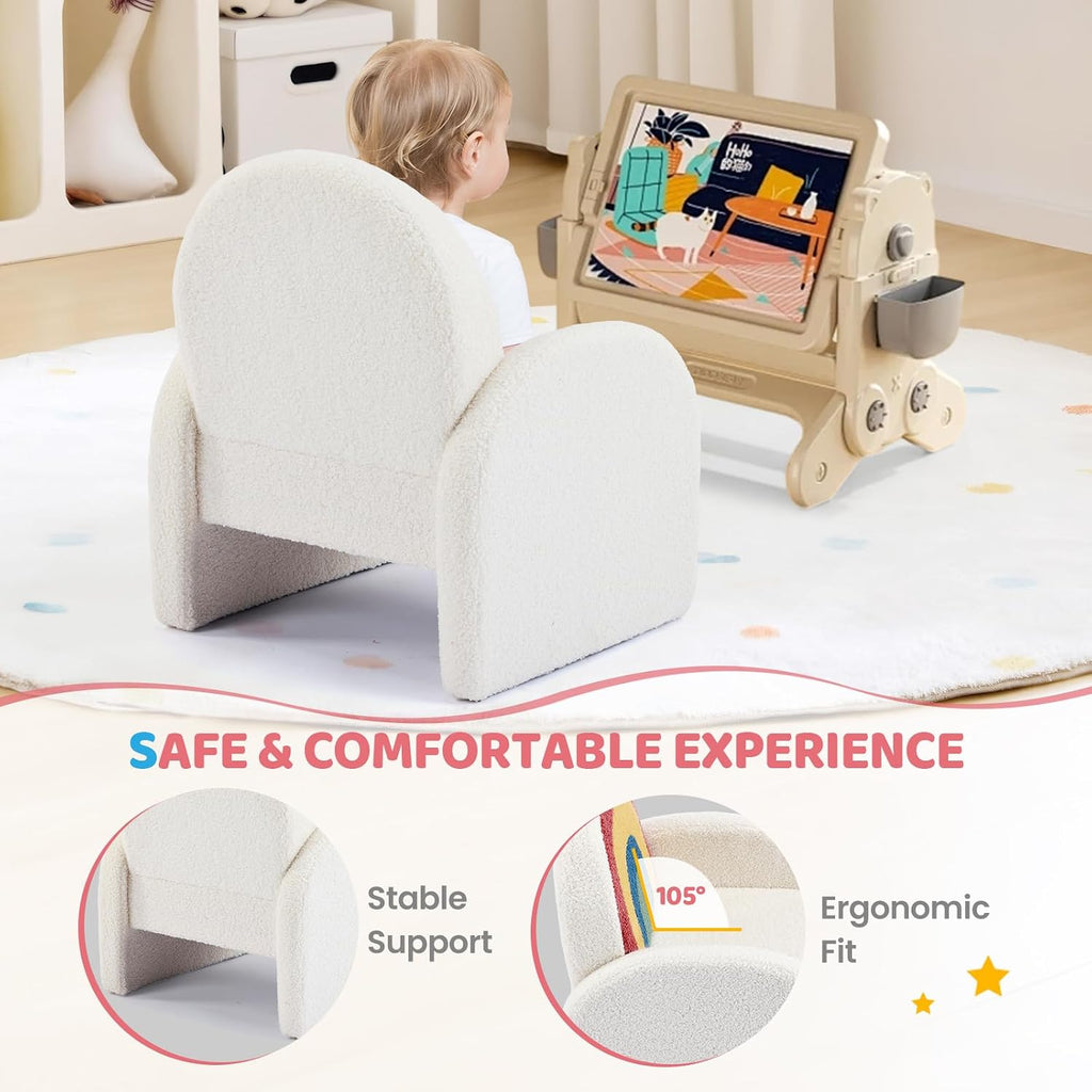 Teddy Fleece Upholstered Kids Armchair Furniture