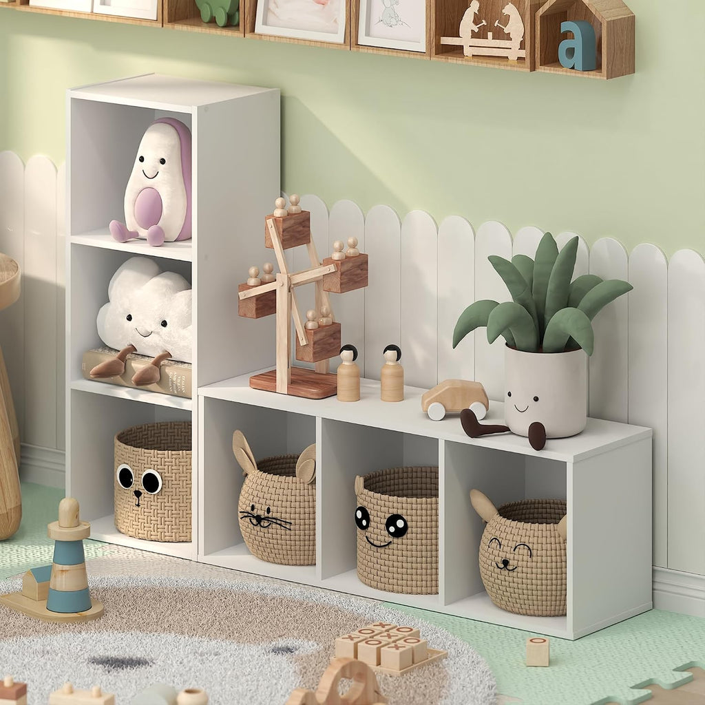 3‑Cube Kids Bookshelf Toy Storage Organizer Shelf