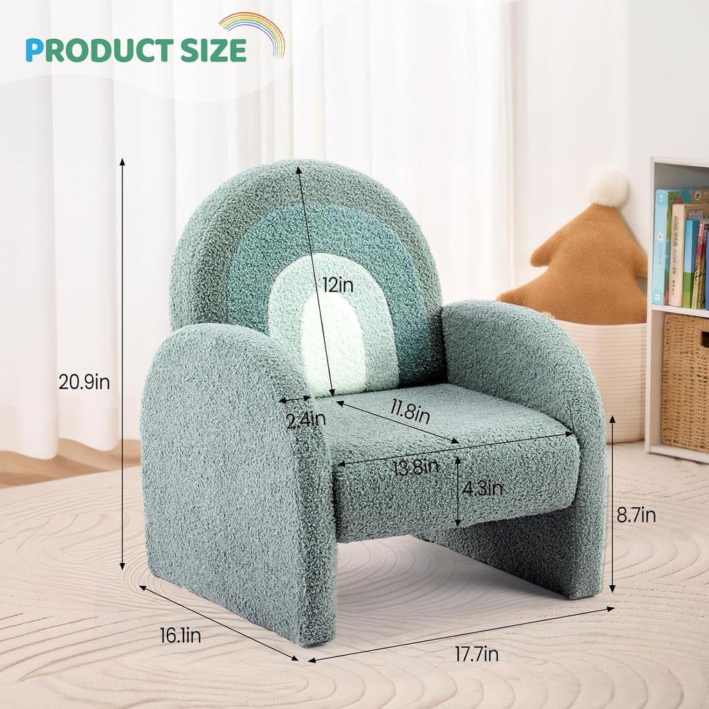 Ultra‑Soft Teddy Fleece Toddler Kids Armchair