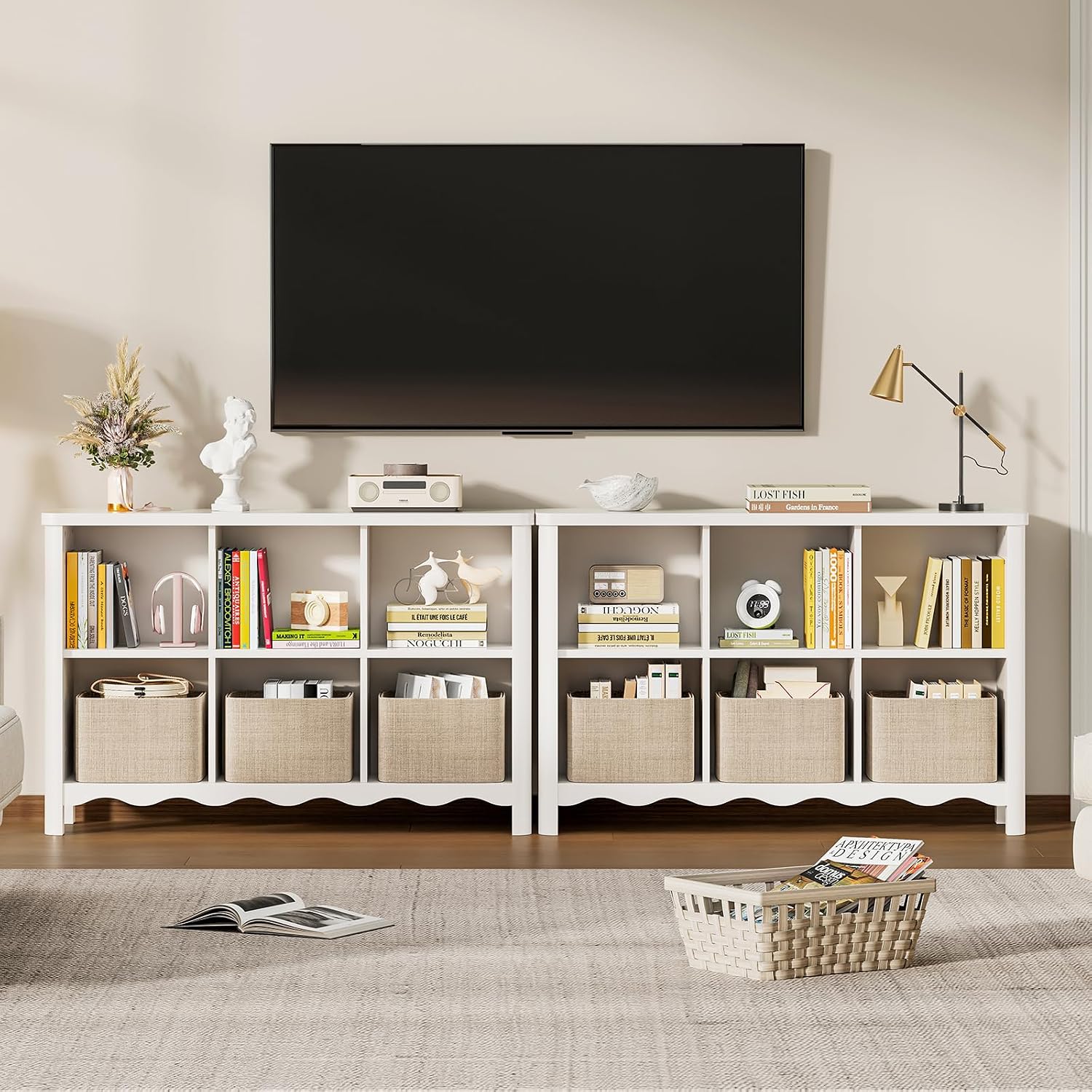 6‑Cube Kids Bookshelf Toy Storage Organizer Shelf