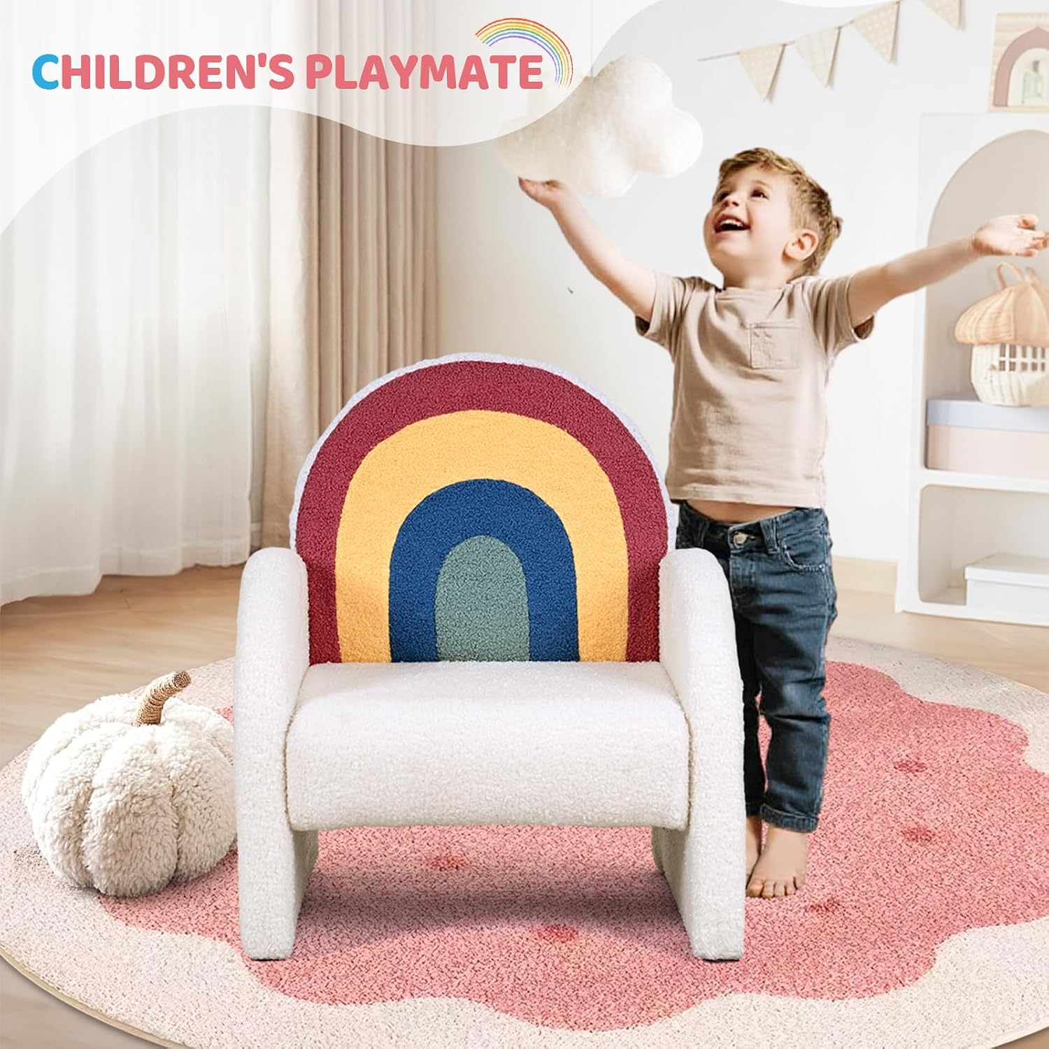 Teddy Fleece Upholstered Kids Armchair Furniture