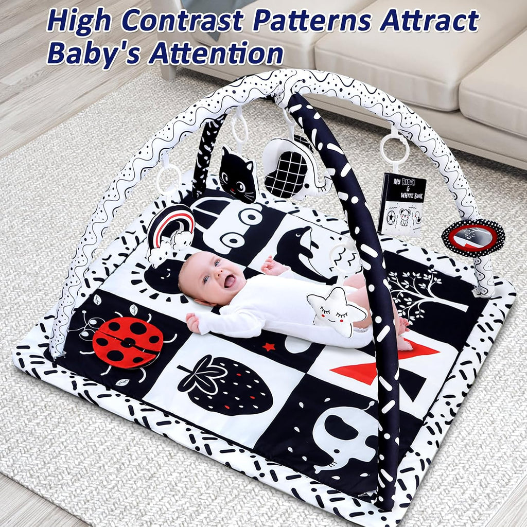 High‑Contrast Baby Gym Activity Play Mat