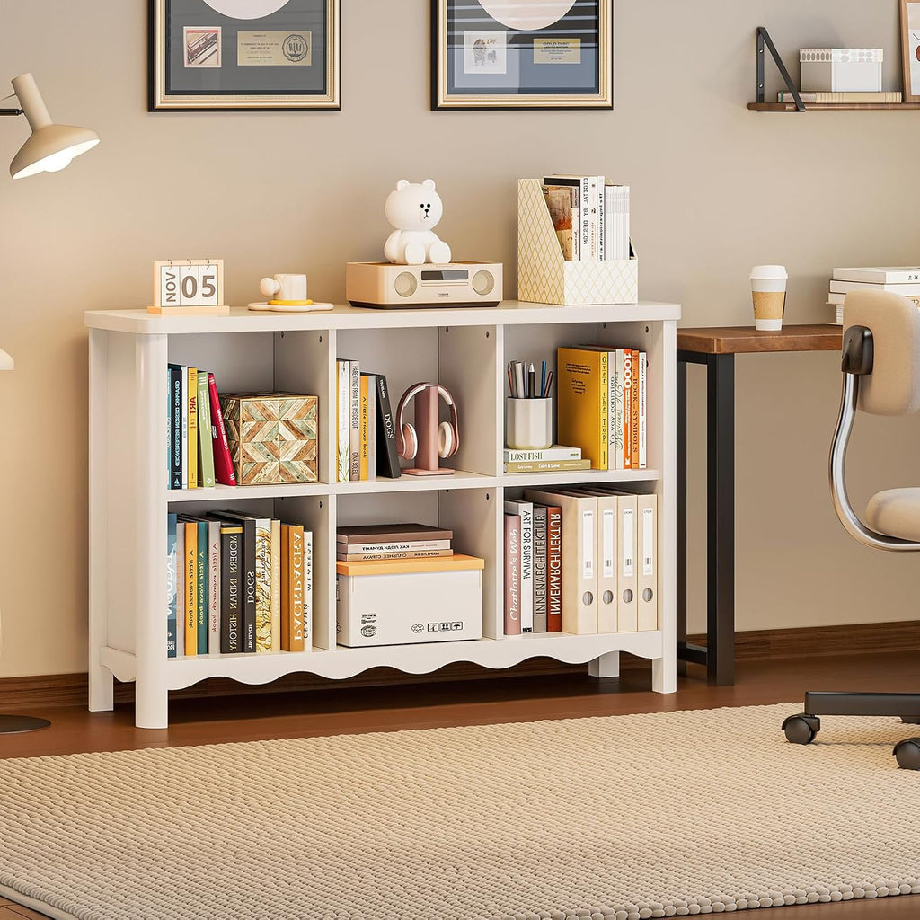 6‑Cube Kids Bookshelf Toy Storage Organizer Shelf