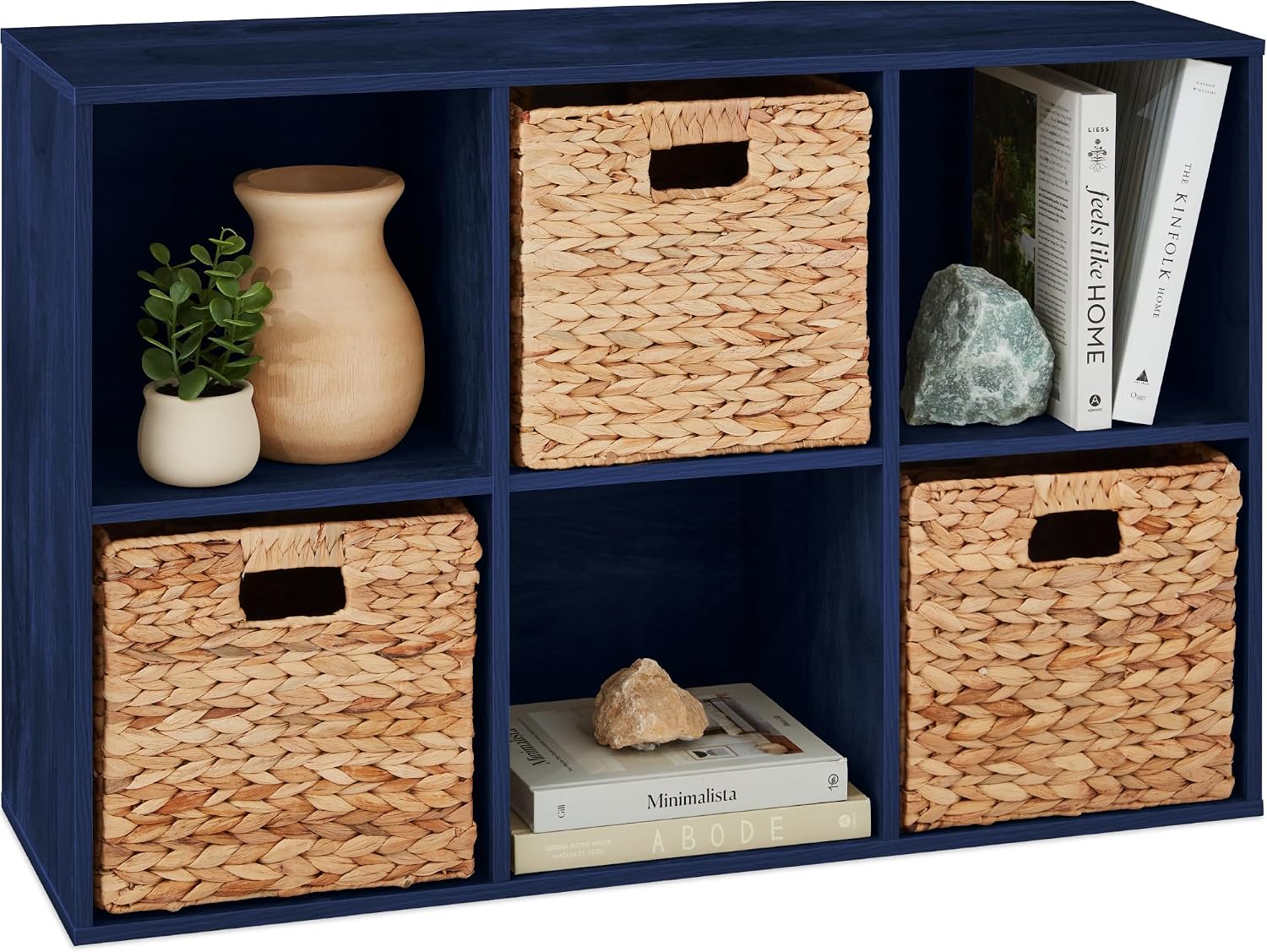 6‑Cube Customizable Kids Toy Storage Bookcase