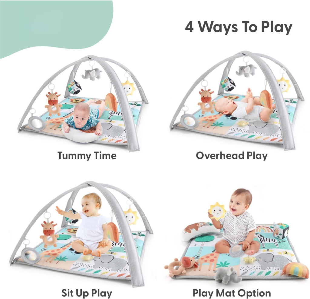 Safari‑Themed Baby Gym Activity Play Mat